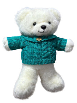 Мишка пушистый в свитере, 25см (Белоруссия)