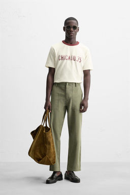 VINTAGE-EFFECT PRINTED T-SHIRT