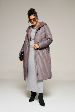 Пальто Beautiful Free 8017 дымчато-лиловый