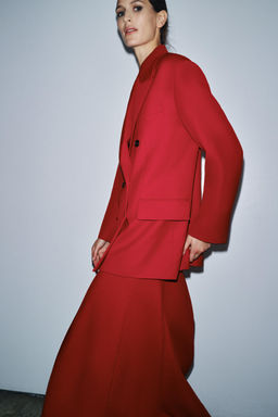 ZW COLLECTION DOUBLE-BREASTED STRAIGHT BLAZER - Zara фото 2