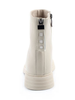 01-XKL21-225R BEIGE Ботинки демисезонные женские (натуральная кожа, байка)