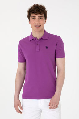 Erkek Slim Fit Polo Yaka Menek_e Basic Ti__rt