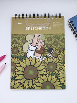 Скетчбук (B5) "Vincent in the field", yellow (18*25) 30 л. 130 г/м