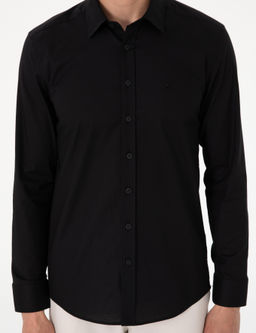 Siyah Slim Fit Uzun Kollu G_mlek - Pierre cardin фото 6