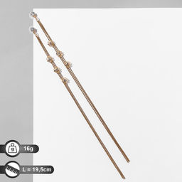 Серьги висячие со стразами Голливуд цветы на нитях, цвет белый в золоте, 19,5см