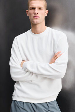 SUDADERA CREWNECK WAFFLE TRAINING / Blanco - Zara фото 6