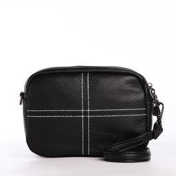 Сумка женская на молнии, цвет чёрный