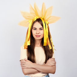 Карнавальный ободок «Лучистое солнце», жёлто-оранжевый