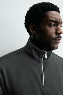 BASIC QUARTER-ZIP SWEATSHIRT - Zara фото 5