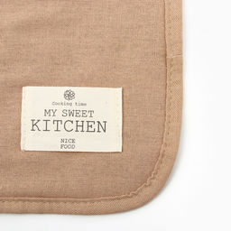 Кухонный набор «Этель» ECO: варежка 20×28 см, прихватка 19×19 см, 70% хлопок, 30% лён, бежевый