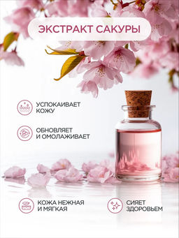 AOGU Гель для душа с цветочным ароматом (для очищения и питания) (550мл) - Synergetic фото 4