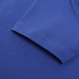 Футболка женская с вырезом MINAKU: Basic line, синяя, размер 44