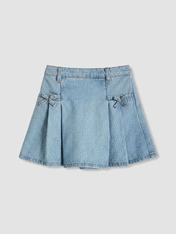 Pileli K?z ?ocuk Jean Etek