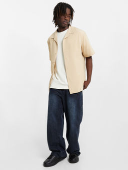 Рубашка мужская бежевая сафари 111942