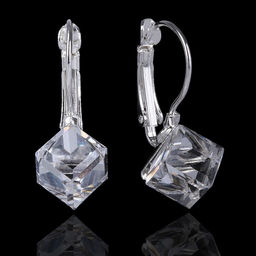 Серьги со стразами «Радужный день» кубик, миксы