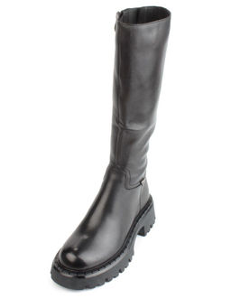 02-FJ725-1M BLACK Сапоги зимние женские (натуральная кожа, байка, натуральный мех) - Фабричный китай фото 5