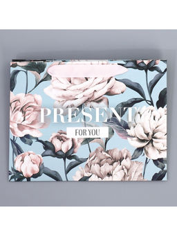 Цена за 2 шт. Пакет подарочный с широким дном, упаковка, «For you», 25×19×18 см