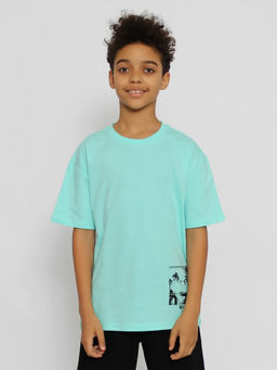 CRB wear/CSJB 63804-40-405 Футболка для мальчика,бирюзовый/Ex.Cherubino