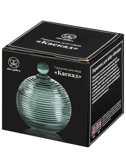 Горшочек д/меда 300 мл 10,7*10,7*13,5 см "Каскад" зеленый