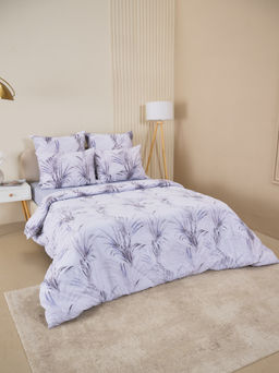 Постельное белье зима-лето из поплина с простыней на резинке - Ночная тишина Евро с прост.на резинке 180*200*25 (нав.70х70)