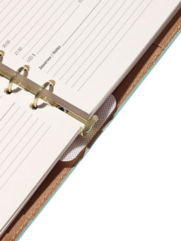 Органайзер на кольцах, A5, с клапаном, 80 листов, в линейку, искусственная кожа, бирюзовый - Simaland фото 13