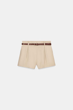 BERMUDA PINZAS CINTUR?N / Camel claro - Zara фото 6