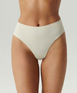 ATLANTIC LS-002 Трусы бразилиана с завышенной талией Seamless - 1 шт. светло-бежевый  фото 3