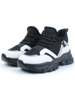 05-P96-1Z BLACK Кроссовки женские зимние (натуральная кожа, шерсть)