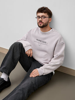 Свитшот мужской серый с надписью Prairie calls - Mark formelle фото 9