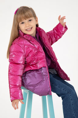 Пальто цвета фуксии для девочки Неожиданная скидка в корзине