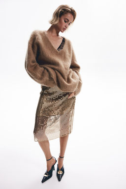 Falda de malla con lentejuelas - H&m фото 2