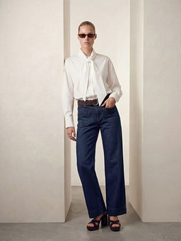 Wideleg Kad?n Jean Pantolon