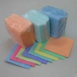 Салфетки БЕЛЫЙ КОТ 24х24см уп.50шт Цветные