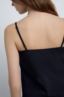 CONTE Топ на тонких бретелях с вышивкой ришелье LTT 2338 black black