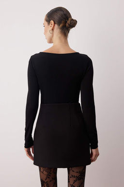 Siyah Gold Aksesuar Detayl? Kay?k Yaka Orme Body TPRAW26BD00014 - Trendyolmilla фото 4