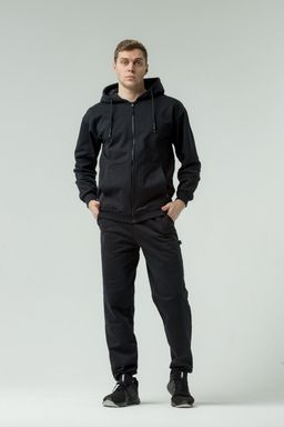 265ПМ Костюм мужской на молнии, черный (3хнитка петля) - Knitka wear фото 6