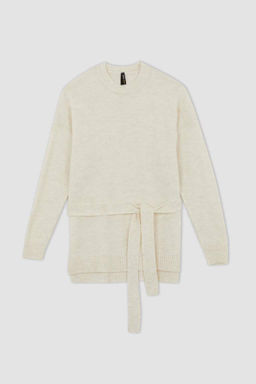 Свитер-туника с круглым вырезом Relax Fit - Defacto фото 9