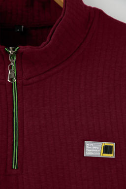 Siyah Regular/Normal Kesim Dokulu Etiket Detayl? Fermuarl? Sweatshirt TMNAW26SW00062 - Trendyolmilla фото 11