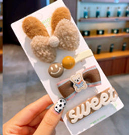 Заколка-зажим для волос набор 4 штуки / YIW-90 /уп 20/микс - Галеонтрейд фото 2