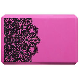 Блок для йоги Sangh, 23×15×8 см, розовый