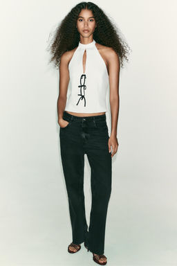 HALTER TOP WITH TIES