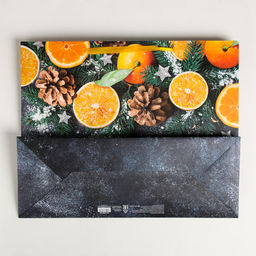 Пакет ламинированный горизонтальный Мандарины, XL 49 40 19 см - Дарите счастье фото 4