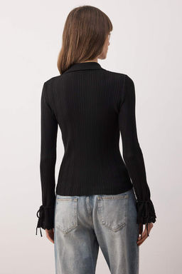 Ekru Merserize Gorunumlu Fitilli Polo Yaka Triko H?rka TWOAW26HI00111 - Trendyolmilla фото 24