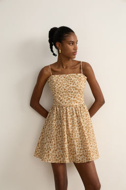 Платье мини из хлопка на бретелях - Mollis фото 3