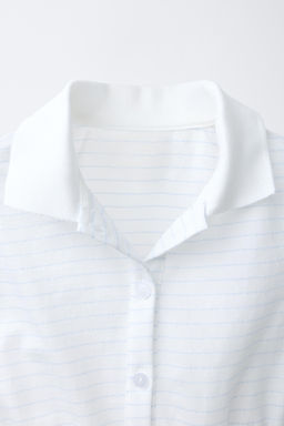 POLO CROPPED RAYAS / Blanco - Zara фото 4