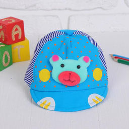 Цена за 12 шт. Кепка детская «Мишка», р-р. 52-54 см, цвета МИКС