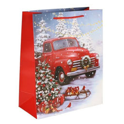 Цена за 12 шт. Пакет подарочный 26х32х12см / 3282L /уп 12/384/Новый год - Галеонтрейд фото 4