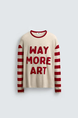 STRIPED CONTRAST T-SHIRT - Zara фото 7