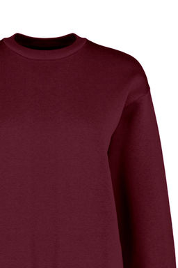Bordo Kal?n Ici Polarl? Regular/Normal Kal?p Bisiklet Yaka Basic Orme Sweatshirt TWOAW24SW00101