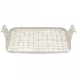 Лоток-туалет для кошек 44,7х33,4х14,7см, полипропилен, с сеткой, с ботиком, оливковый/серый (Россия) - Домашняя мода фото 5